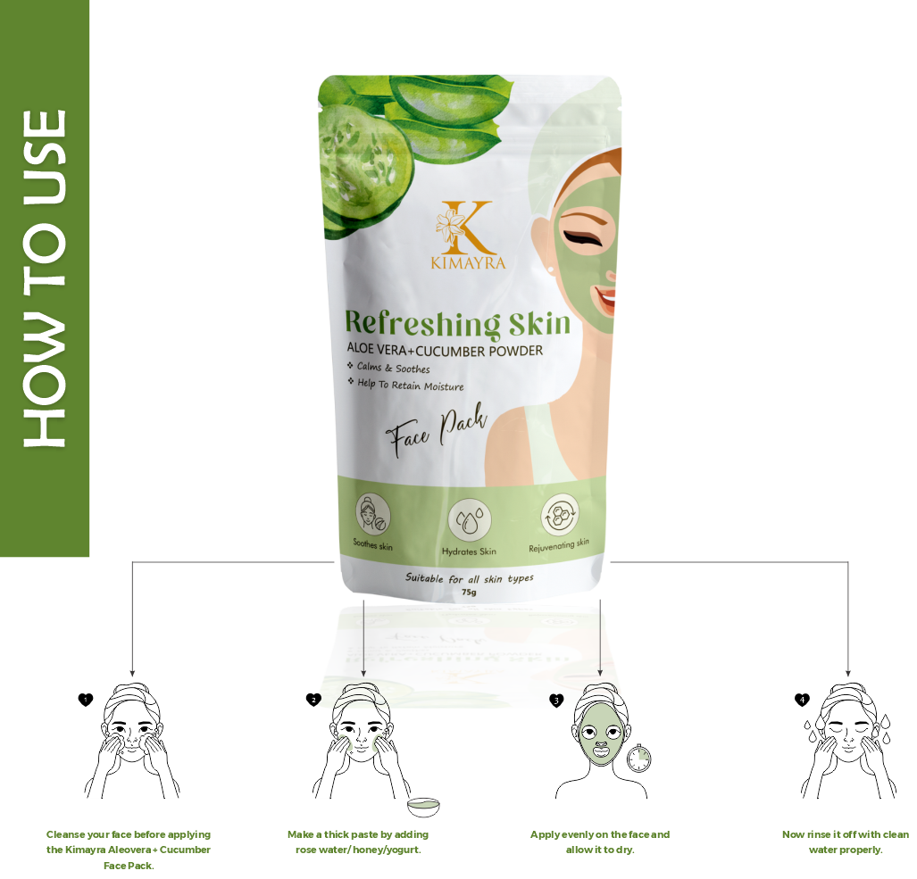 Aloe Vera Cucumber Facepack How to use