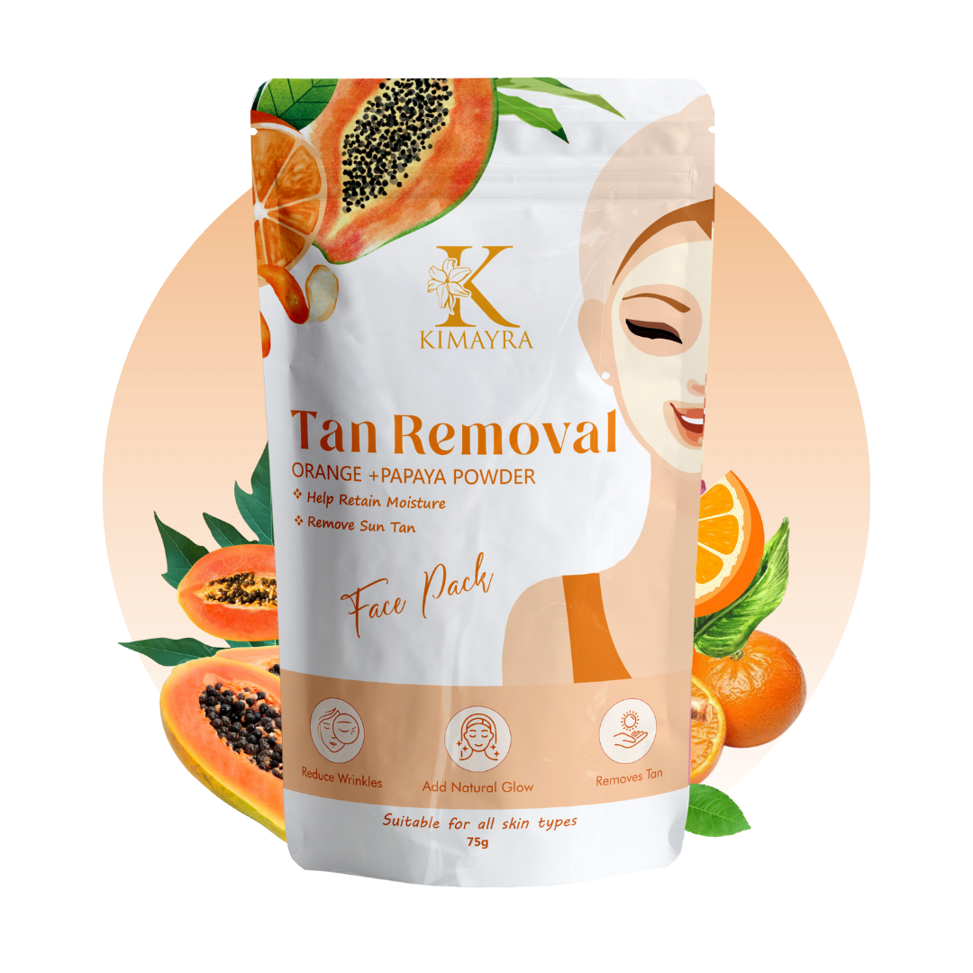 orange and papaya Facepack Front with ingredients