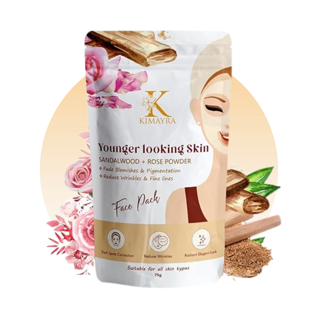 Sandalwood and Rose Facepack Front with ingredients