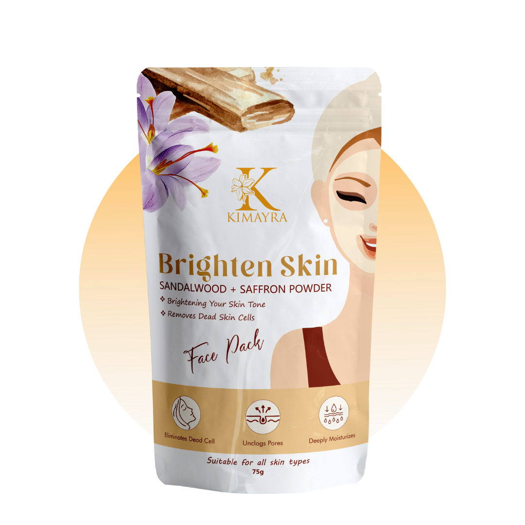 Sandalwood and saffron facepack powder front