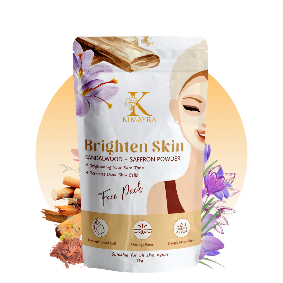 Sandalwood and Saffron Facepack powder ingredients Front
