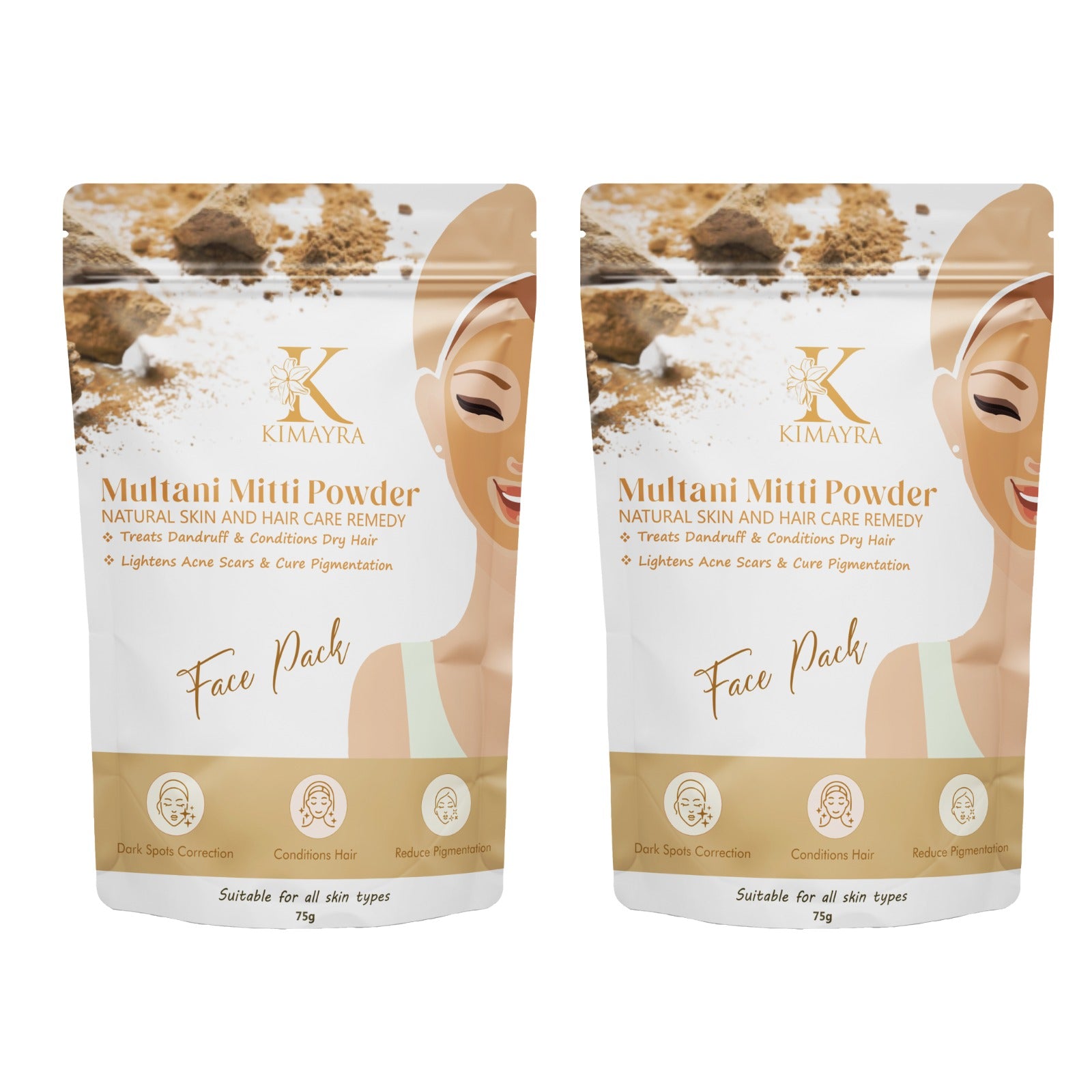 Multani Mitti For Skin & Hair ( Pack Of 2)