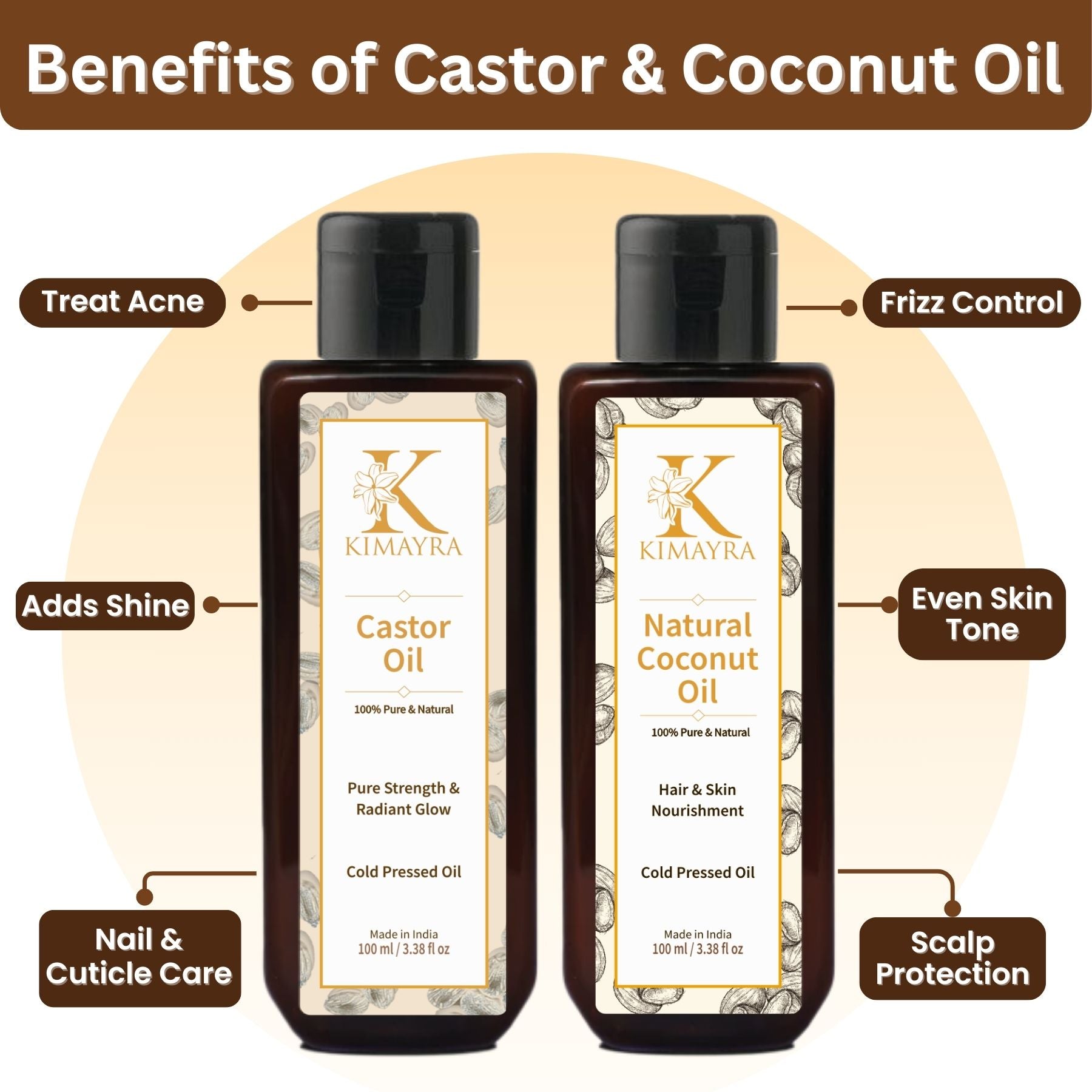 Cold Pressed Coconut & Castor Oil Combo