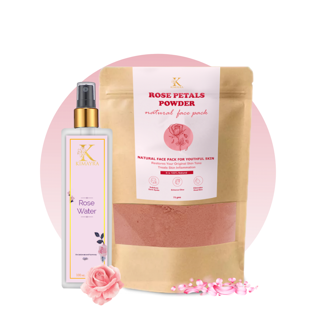 Rose Petal Powder & Rose Water combo