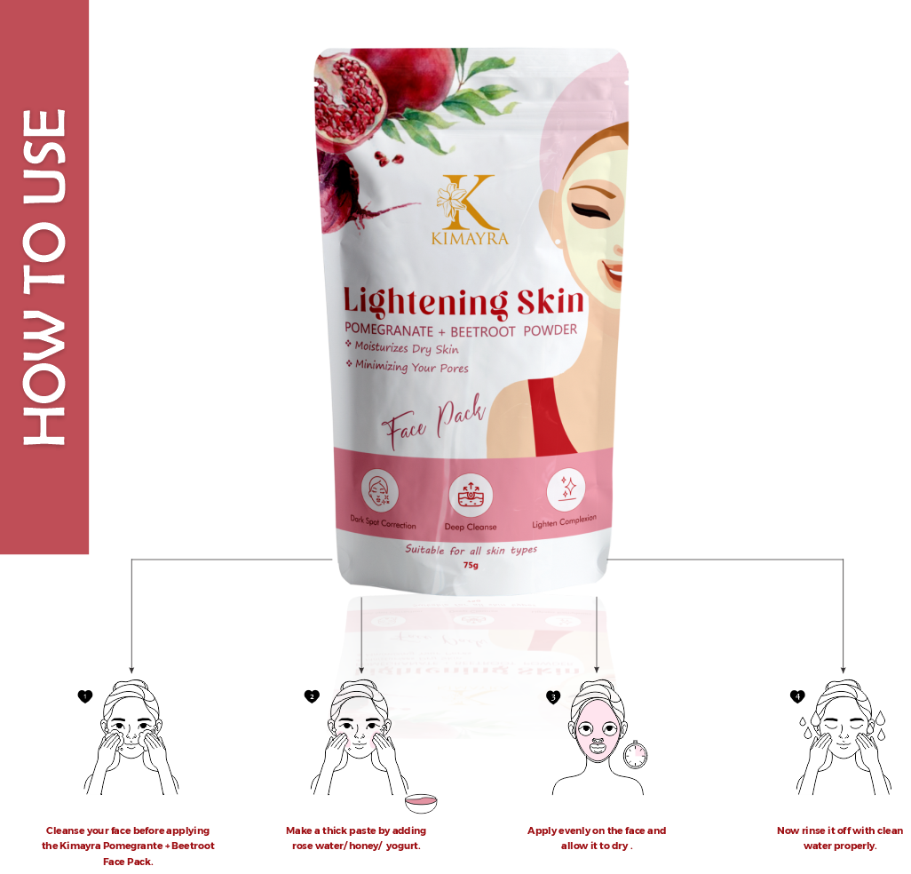 Pomegranate and Beetroot Facepack How to use Instruction 